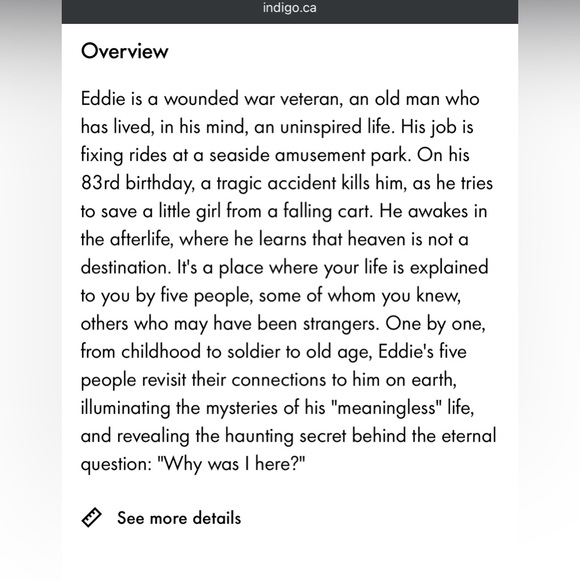 The Five People You Meet in Heaven Hardcover - Picture 10 of 11